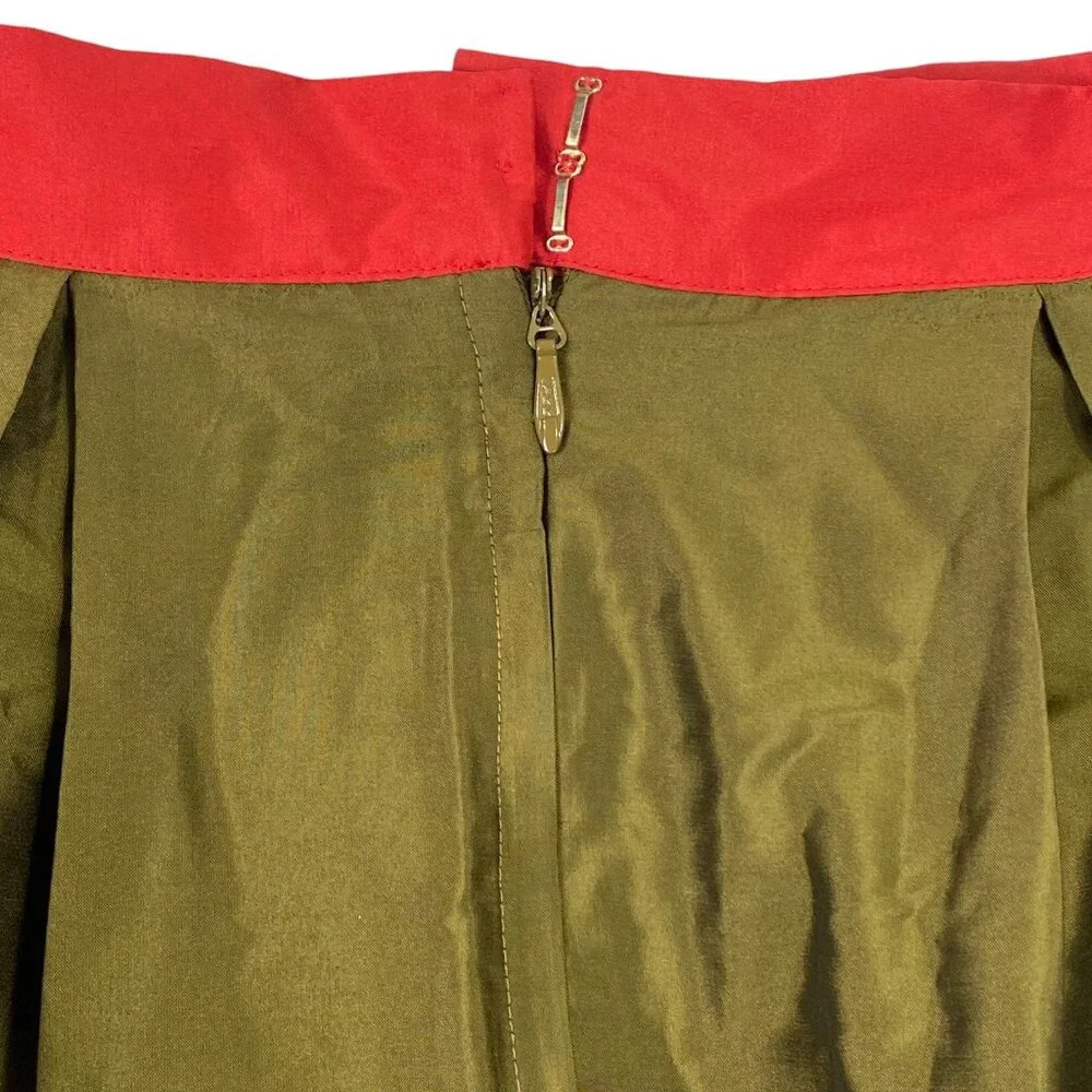 Frances Valentine Barbara Gathered Colorblock Midi Skirt | XL | Lined - Picture 6 of 13